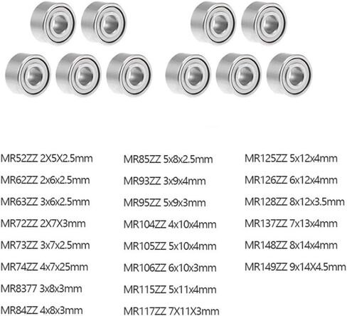 10 قطعة/الوحدة MR سلسلة MR52ZZ MR63ZZ MR85ZZ MR95ZZ MR128ZZ MR137ZZ MR74ZZ MR105ZZ تحمل محامل الكرات المعدنية المحمية (MR115ZZ 5X11X4mm) in Kuwait