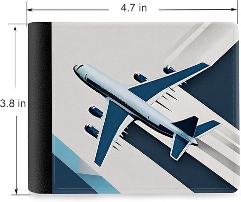 Front Pocket Slim Bifold Leather Wallet RFID Blocking with ID Window for Men/Airplane GC1706 in Kuwait