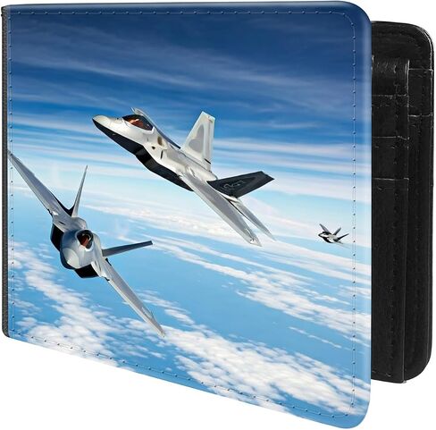 Front Pocket Slim Bifold Leather Wallet RFID Blocking with ID Window for Men/Airplane GC1706 in Kuwait
