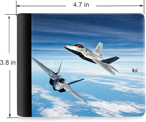 Front Pocket Slim Bifold Leather Wallet RFID Blocking with ID Window for Men/Airplane GC1706 in Kuwait