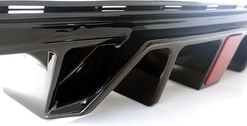 Rear Bumper Diffuser with W/LED Brake Light for Jeep Grand Cherokee Trackhawk 2018-2021 Rear Lower Bumper Lip Diffuser Spoiler (Carbon Fiber Print) in Saudi Arabia