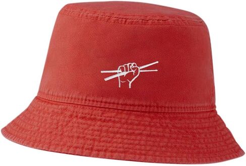 Mens Bucket Hats for Women Drummer Sticks Embroidered Bucket Hat Outdoor Fisherman Hat in Saudi Arabia