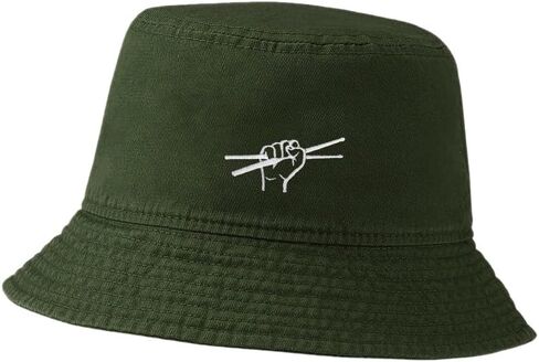 Mens Bucket Hats for Women Drummer Sticks Embroidered Bucket Hat Outdoor Fisherman Hat in Saudi Arabia