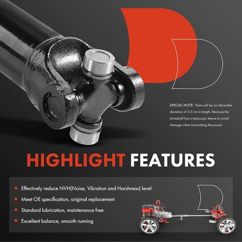 A-Premium Rear Complete Drive Shaft Prop Shaft Driveshaft Assembly Compatible with Chevrolet Tahoe 1998-1999, 4WD, 4L60-E Automatic Transmission Replace# 15036950, 26055997 in Saudi Arabia