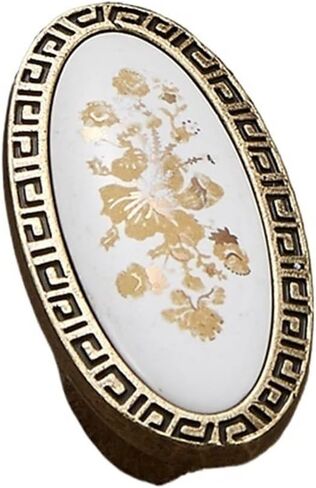 Furniture Handle zinc Alloy Cabinet Handle Drawer Ceramic Small Hardware Handle(5008 128 fine Classic Gold) in Saudi Arabia