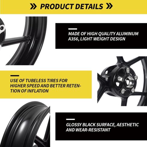 17"x3.5" Black Front Wheel Rim for Suzuki GSXR 600 750 2001-2005 GSXR 1000 01-04 SV1000 /S 03-07 in Saudi Arabia