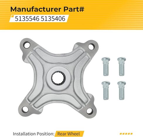 محور ومسامير خلفي يسار/يمين M MATI لـ Polaris Sportsman 400 300 2008-2010 H-awkeye 300 4x4 2x4 2006-2011 5135546 5135406 in Saudi Arabia