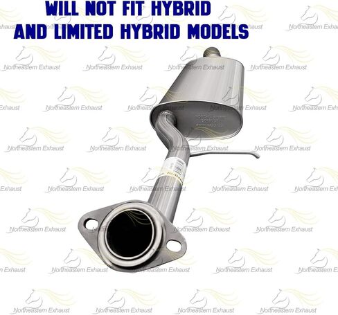Exhaust Muffler Compatible for 2009-2012 Ford Escape 3.0L | Stainless Steel | Northeastern Exhaust | Free Gasket, Clamp, and Hangers Included | Automotive Replacement Part in Saudi Arabia