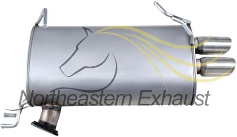Exhaust Rear Muffler Compatible for 2007-2013 Mitsubishi Outlander 3.0L | Stainless Steel | Northeastern Exhaust | Free Gasket Included | Automotive Replacement Part | Direct-Fit in Saudi Arabia