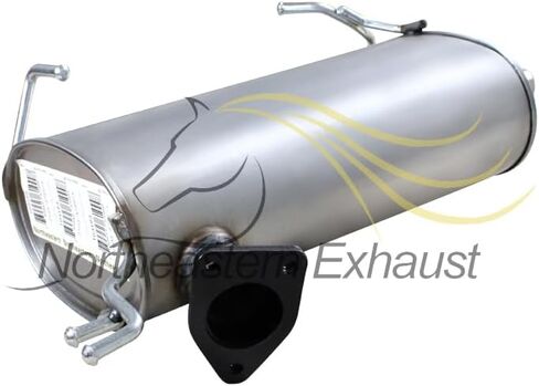 Exhaust Rear Muffler Compatible for 2007-2013 Mitsubishi Outlander 3.0L | Stainless Steel | Northeastern Exhaust | Free Gasket Included | Automotive Replacement Part | Direct-Fit in Saudi Arabia