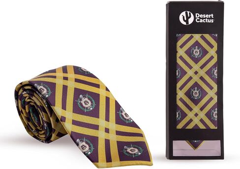 Desert Cactus Omega Psi Phi Tie Fraternity 100% Polyester with Logo Officially Licensed (Style C) in Saudi Arabia