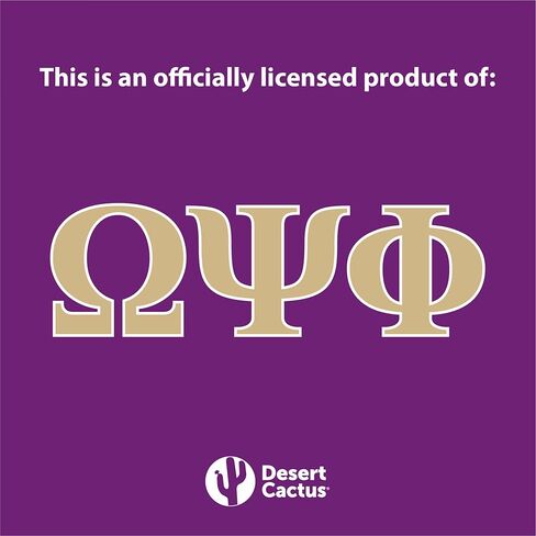 Desert Cactus Omega Psi Phi Tie Fraternity 100% Polyester with Logo Officially Licensed (Style C) in Saudi Arabia