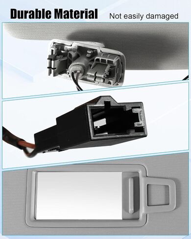 Right Front Passenger Side Sun Visor with Mirror Fit for Volkswagen Tiguan 2018 2019 2020 2021 2022 Replace 5NN857552LSX4 5NN-857-552-L-SX4 Makeup Mirror Sun Protection Shade Gray in Saudi Arabia