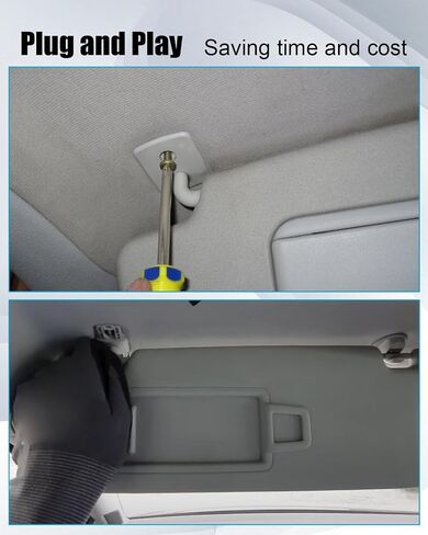 Right Front Passenger Side Sun Visor with Mirror Fit for Volkswagen Tiguan 2018 2019 2020 2021 2022 Replace 5NN857552LSX4 5NN-857-552-L-SX4 Makeup Mirror Sun Protection Shade Gray in Saudi Arabia