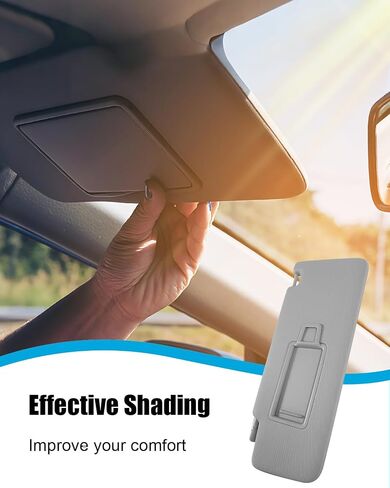 Right Front Passenger Side Sun Visor with Mirror Fit for Volkswagen Tiguan 2018 2019 2020 2021 2022 Replace 5NN857552LSX4 5NN-857-552-L-SX4 Makeup Mirror Sun Protection Shade Gray in Saudi Arabia