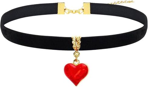 Black Choker Necklace for Women Gothic Heart Choker Necklace Dropping Blood Halloween Necklaces for Women Cosplay Jewelry in Saudi Arabia
