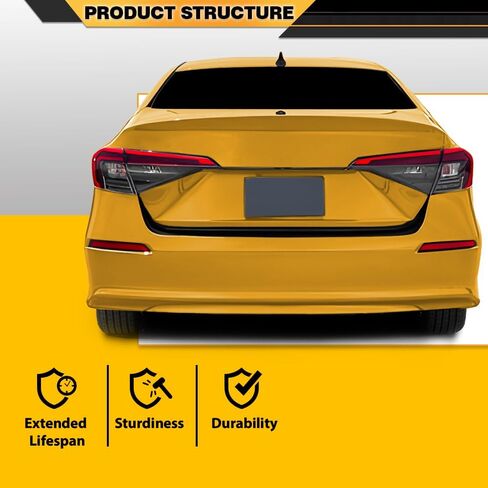 Rear Bumper Compatible with Honda Civic 2016-2024 Reinforcement Black in Saudi Arabia