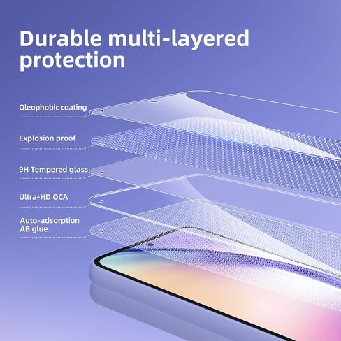 NEW'C [3 Pack Designed for Samsung Galaxy A35 5G (6.6 Inch) Screen Protector Tempered Glass,Case Friendly Scratch-proof, Bubble Free, Ultra Resistant in Saudi Arabia