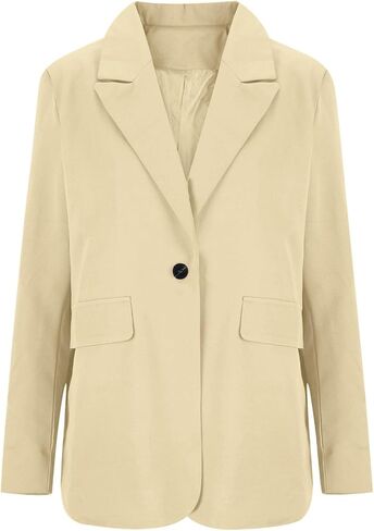 Blazers for Women Long Sleeve Open Front Single Button Cardigan Ladies Business Suit Jackets Work Dressy Casual Blazer in Saudi Arabia