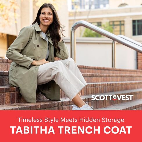 معطف SCOTTeVEST Tabitha للنساء - 21 جيبًا مخفيًا - سترة ناعمة طاردة للماء للسفر والمزيد in Saudi Arabia