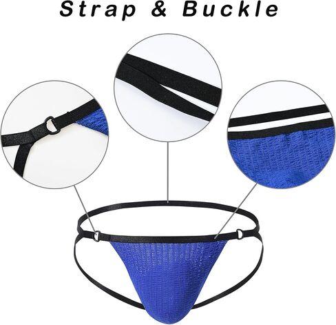 Men's Thongs Sexy G String Bulge Enhancing Pouch Underwear for Male Low Rise Jock Rainbow Stripe in Saudi Arabia