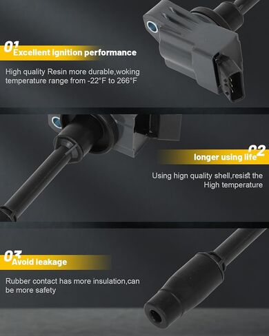 ملفات الإشعال OCPTY وشمعات الإشعال إيريديوم 4+4 لسيارة Toyota Prius 2016-2021، Prius AWD-e 2019-2021، Prius Prime 2017-2021، 1.8L، استبدال 9091902272 UF811 in Saudi Arabia