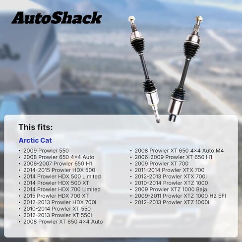 مجموعة عمود المحور الخلفي من AutoShack مكونة من قطعتين بديلتين لـ 2006-2007 Arctic Cat Prowler 650 H1 2006-2009 Arctic Cat Prowler XT 650 H1 للسائق وجانب الركاب ADSKARC8016PR in Saudi Arabia