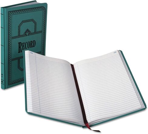 Boorum & Pease 66 Series Account Books ، سجل سجل ، 300 صفحة ، 12-1/8ʺ × 7-5/8ʺ ، الأزرق (66-300-R) in Kuwait