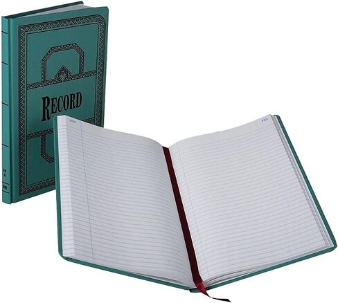 Boorum & Pease 66 Series Account Books ، سجل سجل ، 300 صفحة ، 12-1/8ʺ × 7-5/8ʺ ، الأزرق (66-300-R) in Kuwait