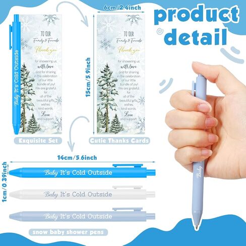 100 Pcs Baby Shower Party Favors Baby Shower Decorations 50 Ballpoint Pens with 50 Thank Tags for Guests Return Gifts Prizes Party Supplies (Brown,Red,Blue,White,Yellow,Cowboy Theme) in Saudi Arabia