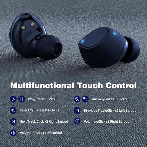 5.2 Bluetooth Headphones for Apple iPhone 16 15 Pro Max 14 Plus 13, Small Ear Buds True Wireless Earbuds Earphones Microphone Touch Control for Samsung S24 S23 Ultra S22 S21 Google Pixel 9 8 7 Purple in Kuwait
