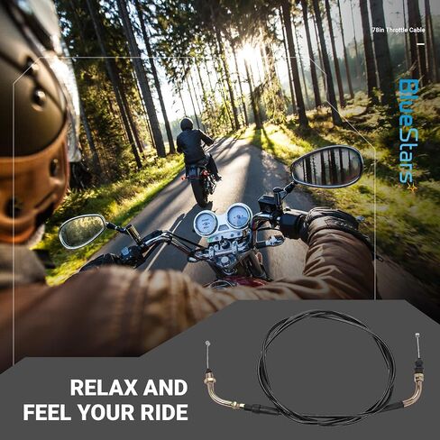 BlueStars 78-inch Throttle Cable - for GY6 50cc 80cc 125cc 150cc Tao Tao BWS Lancer Thunder Future Champion Ice Bear Jonway Roketa Wolf RX50 Wildfire Vespa Buggy Dazon Dongfang Scooter Moped Go Kart in Saudi Arabia