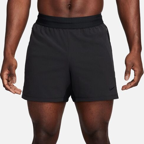شورت اللياقة البدنية Nike Flex Rep للرجال Dri-FIT مقاس 5 بوصات غير مُبطن (أسود/أسود/أسود، FN3002-010) مقاس كبير in Saudi Arabia
