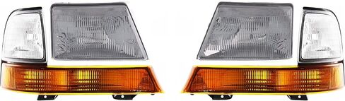 طقم ركاب مجموعة المصابيح الأمامية Garage-Pro لسيارة Ford Ranger Splash XL XLT 1998-2000، هالوجين مع مصابيح، مع ضوء زاوية، يستبدل # F87Z13008FB F87Z13008EB F87Z13200BA XL5Z13200AA F87Z13201BA in Saudi Arabia