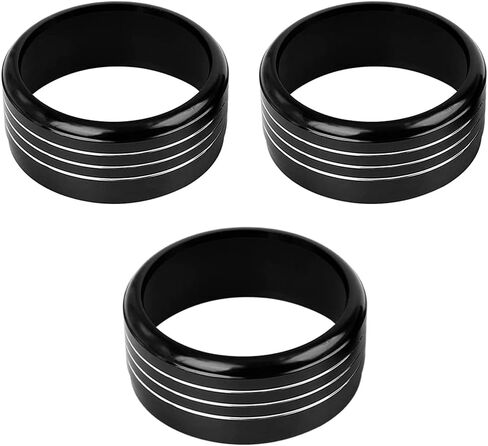 Car AC Air Conditioning Climate Control Knob Ring Cover Trims, Compatible with Subaru Forester XV Crosstrek WRX STi Impreza 2013-2019, Black in Saudi Arabia