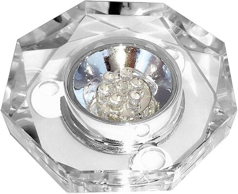 Crystal 7 Led Light Multicolor Illuminated Display Base – 3.5" Color Changing Stand with Mirror Plate for Glass Art in Saudi Arabia