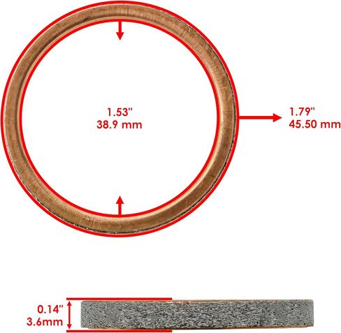 Caltric 4 Muffler Pipe Gaskets Compatible with Suzuki Gsx-R1000 2007 2008 2009 2011-2015 in Saudi Arabia