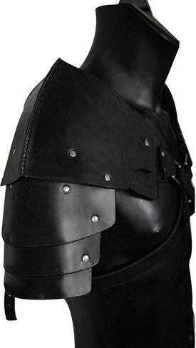 Medieval PU Leather Shoulder Pads Adjustable Steampunk Chest Strap for Costume Accessories Party Fancy Dress Cosplay in Kuwait