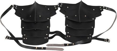 Medieval PU Leather Shoulder Pads Adjustable Steampunk Chest Strap for Costume Accessories Party Fancy Dress Cosplay in Kuwait