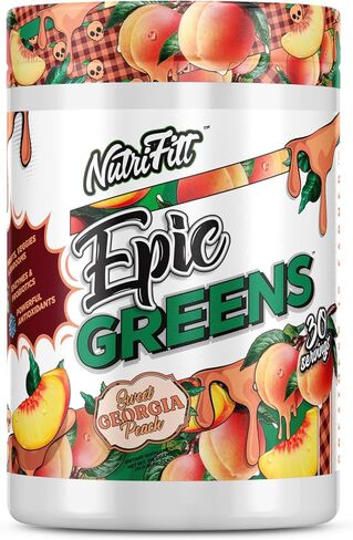 NutriFitt Epic Greens، مليئة بمضادات الأكسدة والفواكه والخضروات والفطر، تعزز الأداء، وتسرع التعافي (30 حصة، شاي التوت الصيفي) in Saudi Arabia