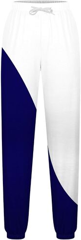 bmkBWO Sweatpants Women Baggy,High Waisted Color Block Fleece Lined Sweat Pants Y2k Lounge Casual Trousers in Kuwait