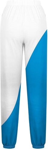 bmkBWO Sweatpants Women Baggy,High Waisted Color Block Fleece Lined Sweat Pants Y2k Lounge Casual Trousers in Kuwait