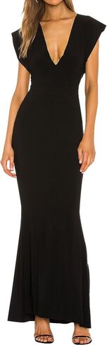 SHESEEWORLD Women's Sleeveless Deep V Neck Evening Gown Bodycon Party Cocktail Maxi Dress Gown in Saudi Arabia