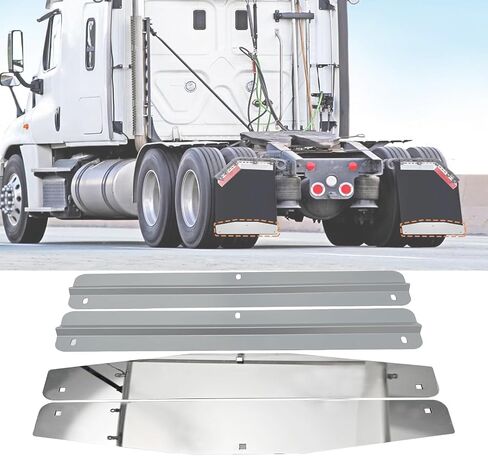 Pair 24" Mud Flap Weights for Semi-Truck Universal Mudflap 24" Width, Heavy Duty Stainless Steel, w/Backing Plate Mirrored & Install Screw in Saudi Arabia