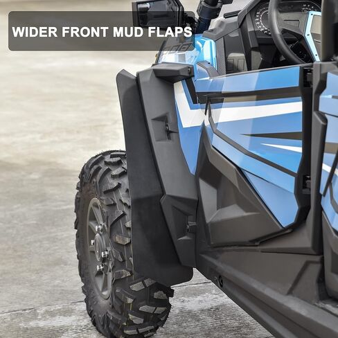 SAUTVS Wider Front Mud Flaps & Rear Fender Flares Kit for Polaris RZR XP/XP 4 1000 2014-2023 Accessories, XXL Splash Proof Extended Guards Front Mud Flaps and Rear Fender Flares Set (6PCS) in Saudi Arabia