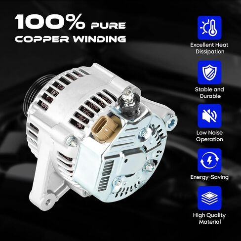 13755 مولد جديد 3.0 3.0L لتويوتا كامري 1997-1999، لسولارا 3.0 3.0L 1999، 90Amp 12V، يستبدل 334-1226، 10464205، 101211-9600، 400-52340، ALT-5109، 27060-20040 in Saudi Arabia