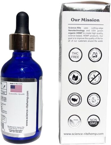 Nano Water-Soluble Hemp - Ultra-Fast-Acting Drops for Maximum Results - Scientific-Grade, 3X Faster, 9X Absorption, Cold Extracted - Mint Flavor. (1000mg) in Kuwait