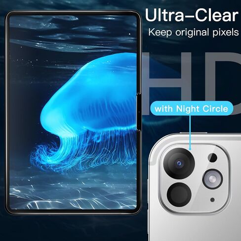 JETech Screen Protector for iPad Pro 13-Inch M4 (2024) with Camera Lens Protector, Easy Installation Tool, Tempered Glass Film Anti-Scratch, HD Clear, 2-Pack Each in Saudi Arabia