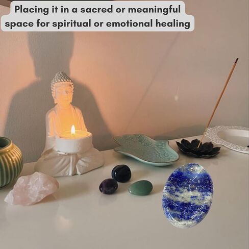Natural Gemstone Crystal Thumb Worry Stone, Healing Crystal Polished Palm Pocket Chakra Gemstones for Anxiety, Stress, Reiki Gift in Saudi Arabia