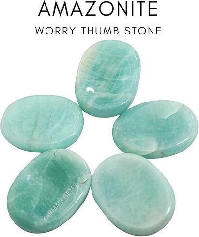 Natural Gemstone Crystal Thumb Worry Stone, Healing Crystal Polished Palm Pocket Chakra Gemstones for Anxiety, Stress, Reiki Gift in Saudi Arabia